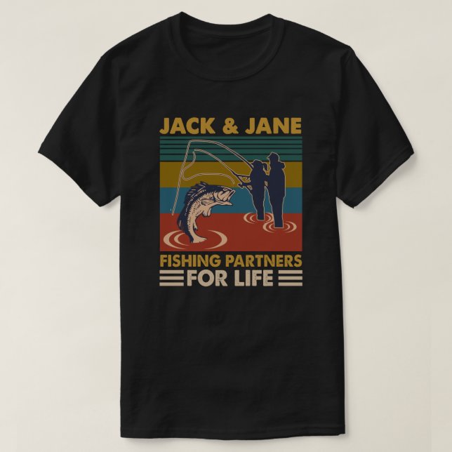 Camiseta Camisas De Pesca Jack Y Jane (Diseño del anverso)