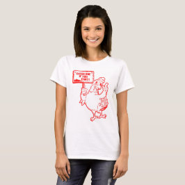 Camiseta Camisas de pollo de 3 patas para mujeres
