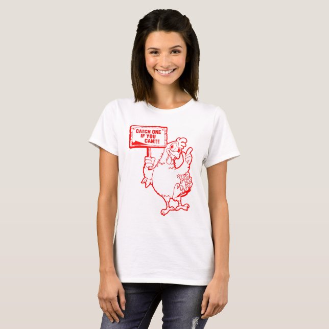 Camiseta Camisas de pollo de 3 patas para mujeres (Anverso completo)