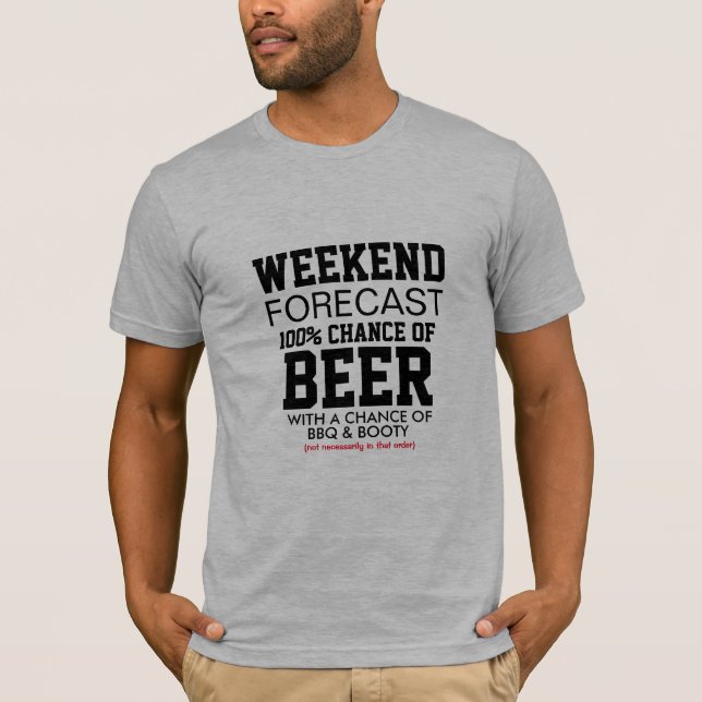 Camiseta Camisas de previsión de fin de semana - 100% de po (Anverso)