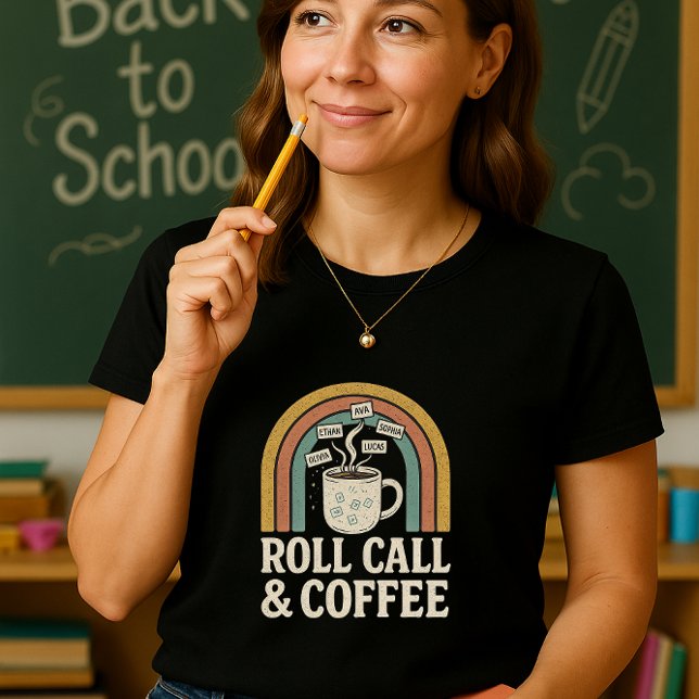 Camiseta Camisas de profesores de llamadas y café; de vuelt (Subido por el creador)