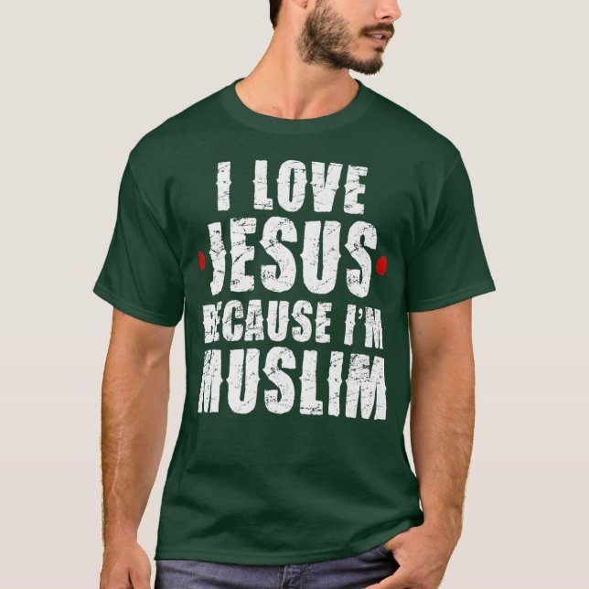 Camiseta Camisas de Ramadán Mubarak Corán Amo a Jesús Musul (Anverso)