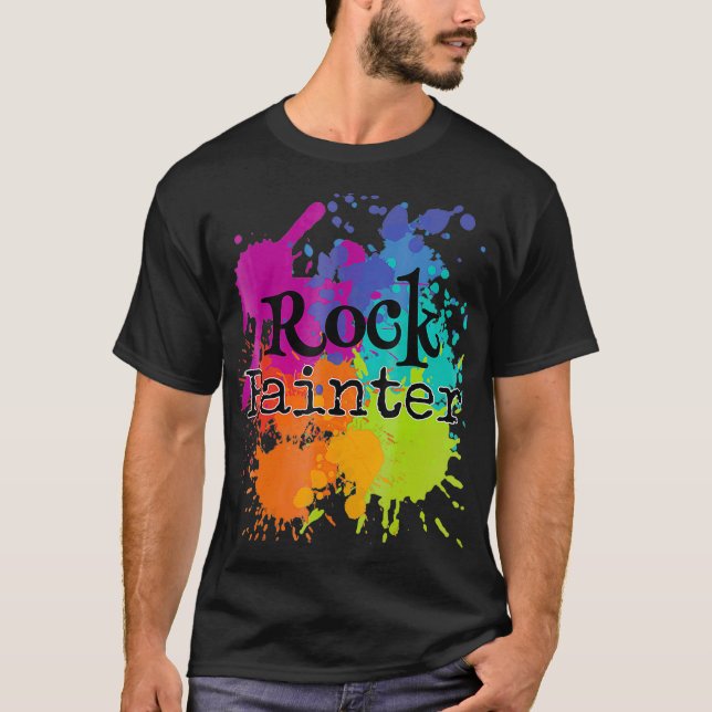 Camiseta Camisas de rock splatt Camisas de rock pintoras mu (Anverso)