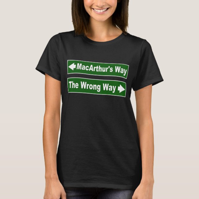 Camiseta Camisas de Rótulo de Way Street de MacArthur (Anverso)
