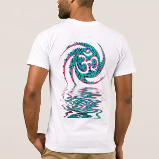 Camiseta Camisas de Rótulo Liquid Aqua Sanskrit OM