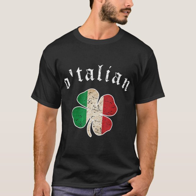 Camiseta Camisas de San Patricio Irlandés O'talian Italia S (Anverso)