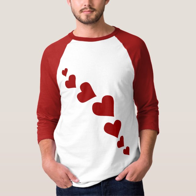 Camiseta Camisas de San Valentín de San Valentín de amor en (Anverso)