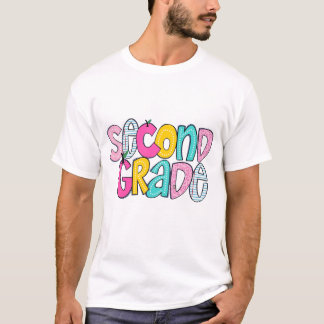 Camiseta Camisas de segundo grado para niños, camisas de se