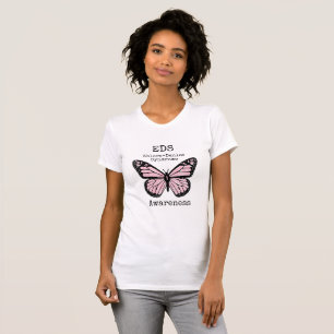 Camiseta Camisas de sensibilización EDS para mariposa rosa