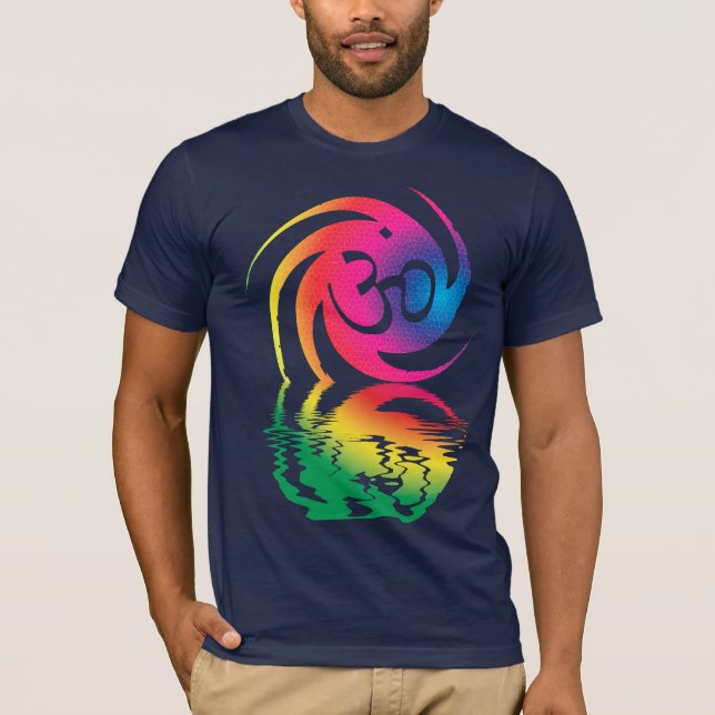 Camiseta Camisas de símbolo del arco iris líquido (Anverso)