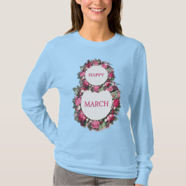 Camiseta Camisas de sudadera floral de la marcha feliz