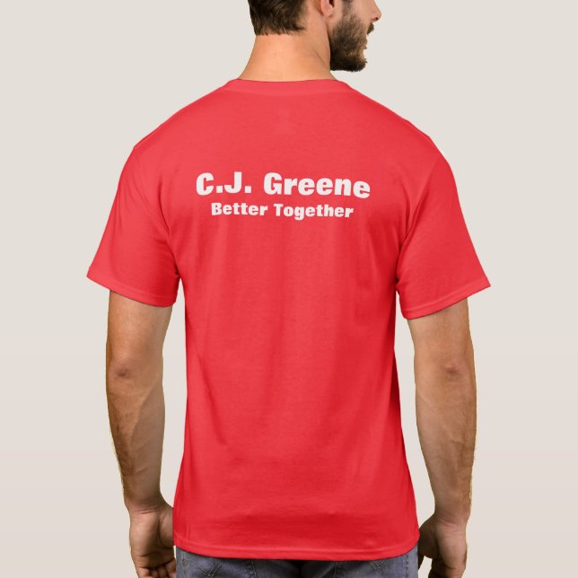 Camiseta Camisas de té con el logo de C.J. greene (Reverso)