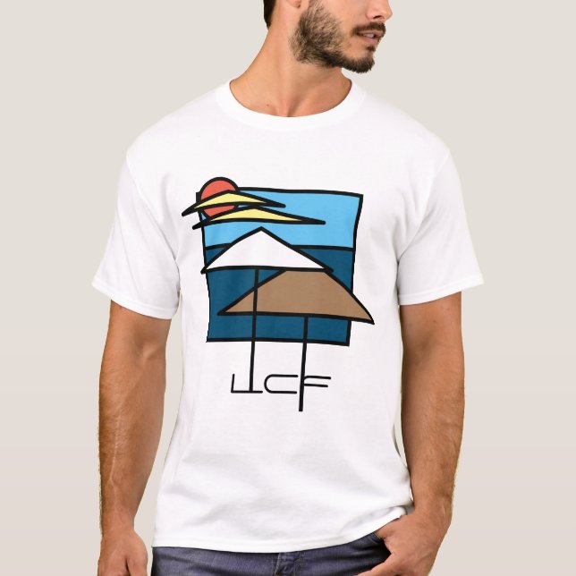 Camiseta Camisas de té con temas de playa, hombres negros (Anverso)