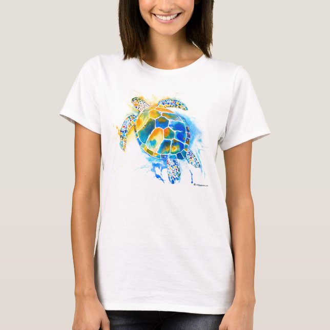 Camiseta Camisas de té de tortuga marina (Anverso)