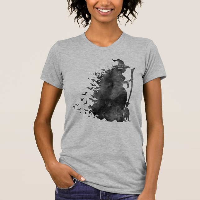 Camiseta Camisas de tee de bruja negra (Anverso)
