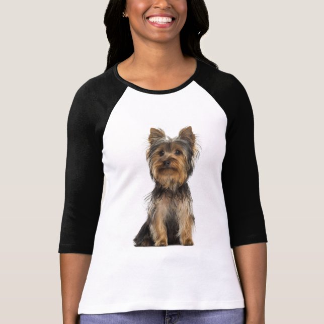 Camiseta Camisas de Tee de Perro de Yorkshire Terrier (Anverso)
