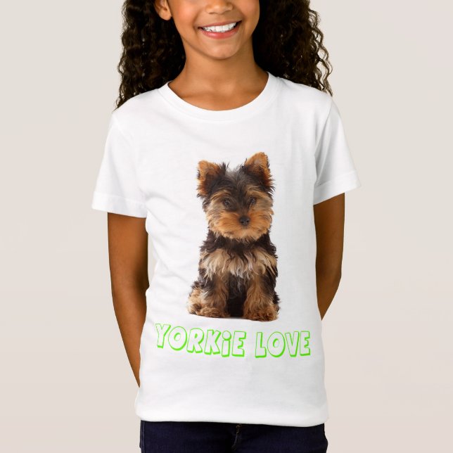 Camiseta Camisas de Tee de Perro de Yorkshire Terrier (Anverso)