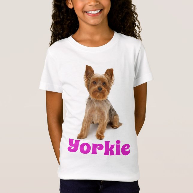 Camiseta Camisas de Tee de Perro de Yorkshire Terrier (Anverso)