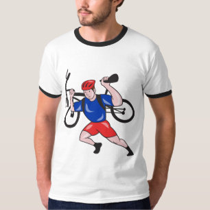 Camiseta Camisas de Tee para ciclistas de montaña Retro