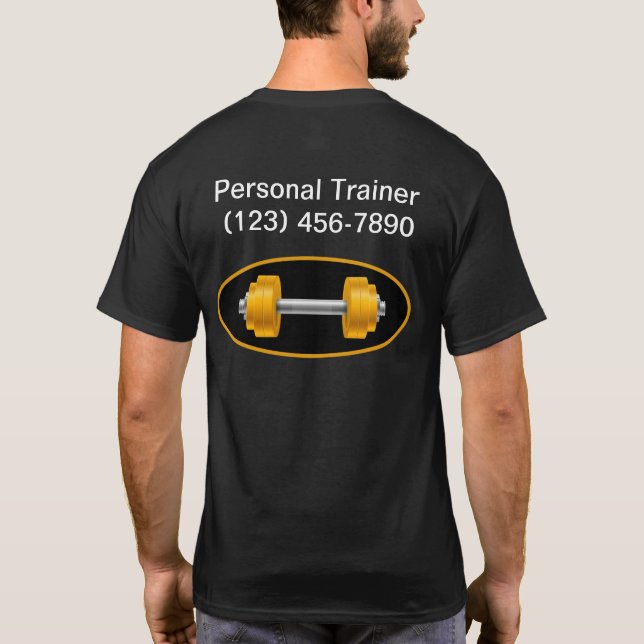 Camiseta Camisas de trabajo de entrenamiento personal de fi (Reverso)