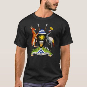 Camiseta Camisas de Uganda Escudo de armas Tee Flag souveni