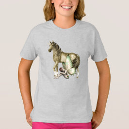 Camiseta Camisas de unicornio dorado y de hadas Shy