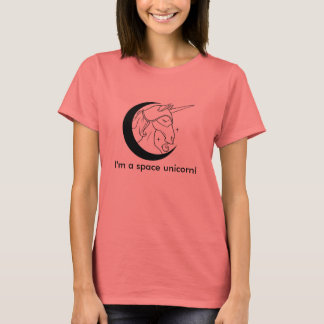 Camiseta Camisas de unicornio espacial de mujeres