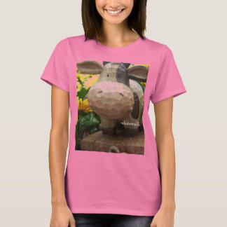 Camiseta camisas de vaca blanqueada