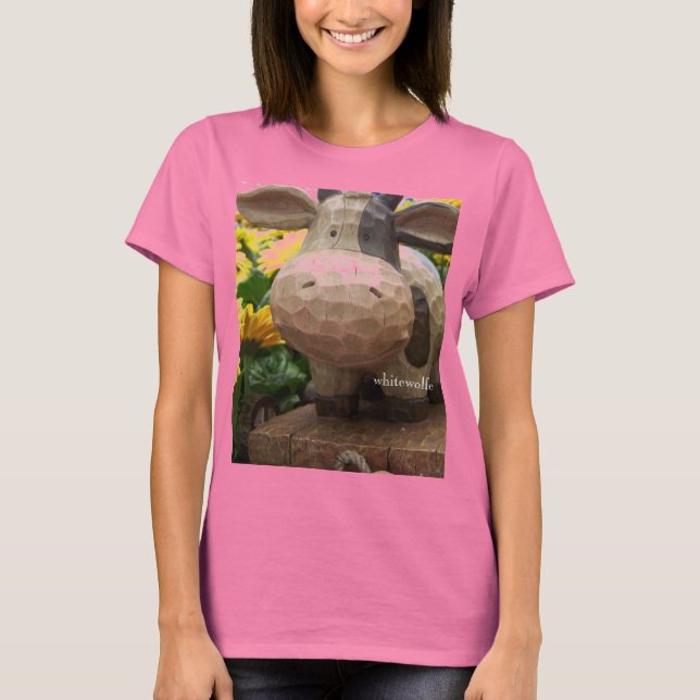 Camiseta camisas de vaca blanqueada (Anverso)