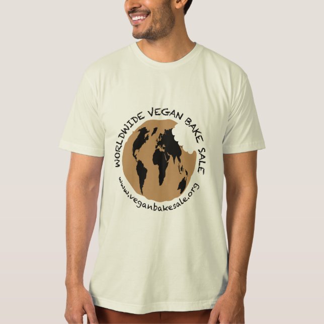 Camiseta Camisas de venta de pasteles veganos de todo el mu (Anverso)