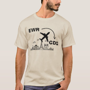 Camiseta Camisas de viaje a París Francia