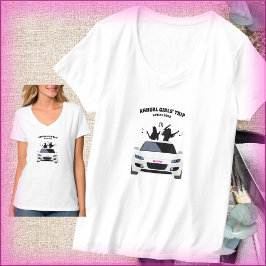 Camiseta Camisas de viaje de chicas de cuatriz en blanco y 