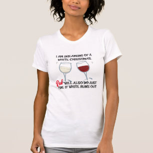 Camiseta Camisas de vino de Navidades blancos - ¡Gracioso v