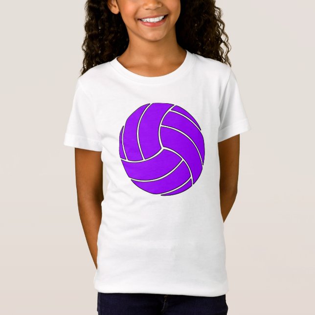 Camiseta Camisas de voleibol púrpura de Chicas amables (Anverso)