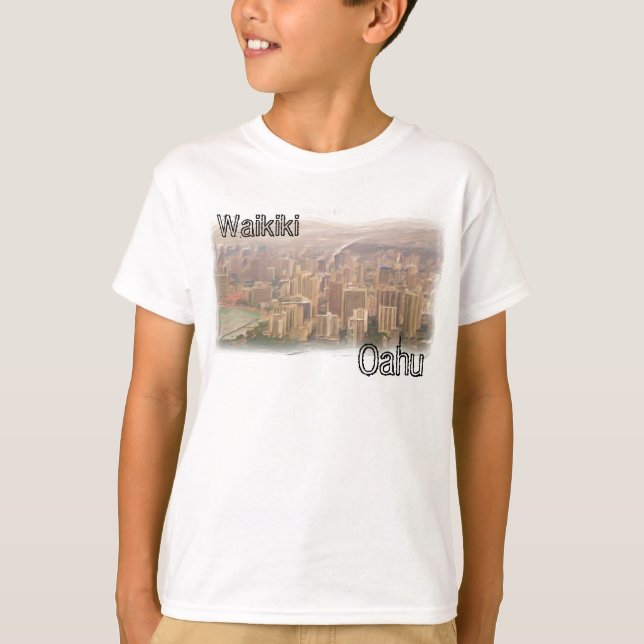 Camiseta Camisas de Waikiki Oahu (Anverso)