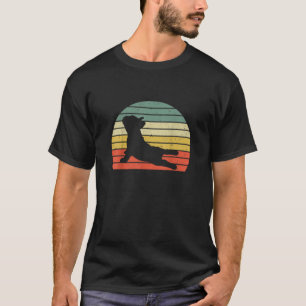 Camiseta Camisas de yoga de bulldog francés con corazón d