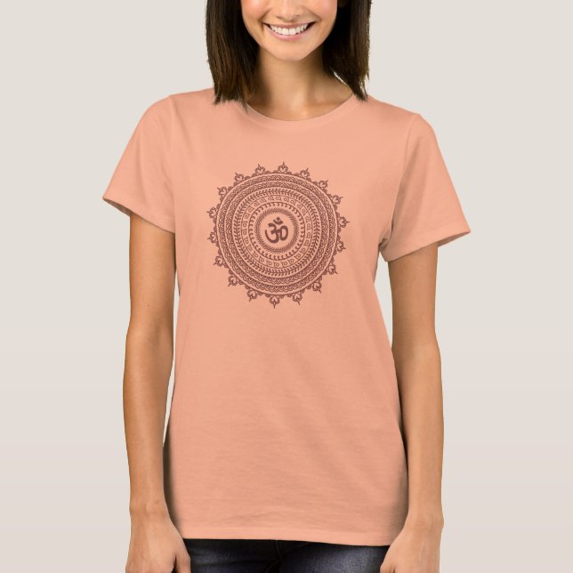 Camiseta Camisas de Yoga Om Budista Mandela (Anverso)