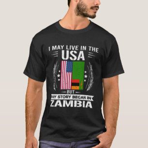 Camiseta Camisas De Zambia Orgullosas De Zambia Y Estados U