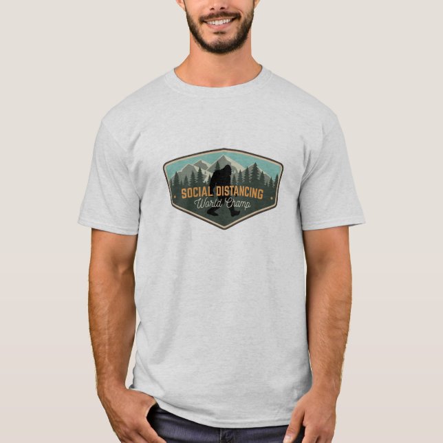 Camiseta Camisas del Campeón Mundial de Distancia Social de (Anverso)