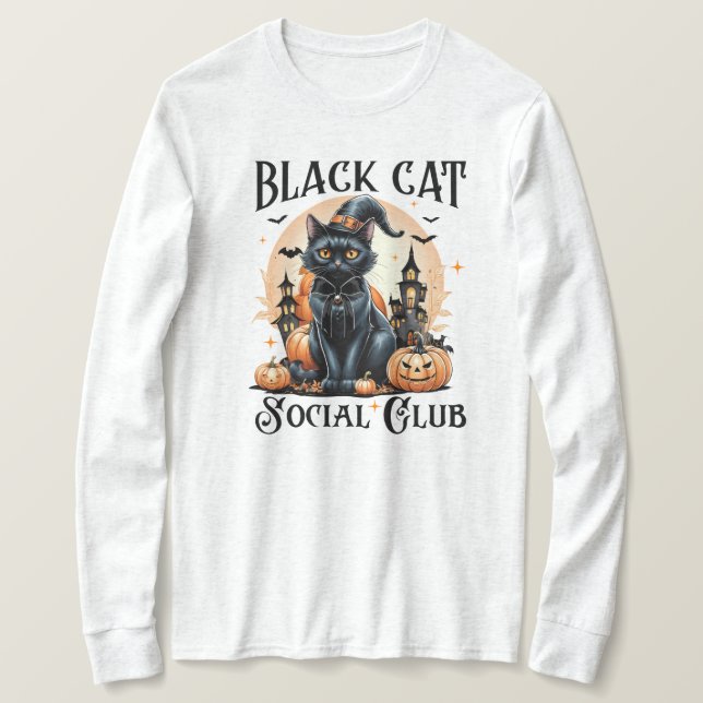 Camiseta Camisas del Club Social de Gatos Negros Crewneck (Anverso del diseño)