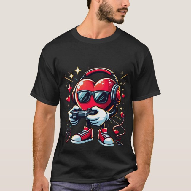 Camiseta Camisas del controlador de juegos de amor, camiset (Anverso)
