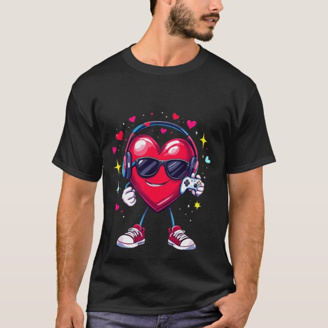 Camiseta Camisas del controlador de juegos de amor, camiset (Anverso)