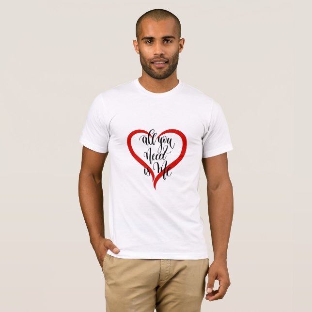 Camiseta Camisas del corazón para hombres (Anverso completo)