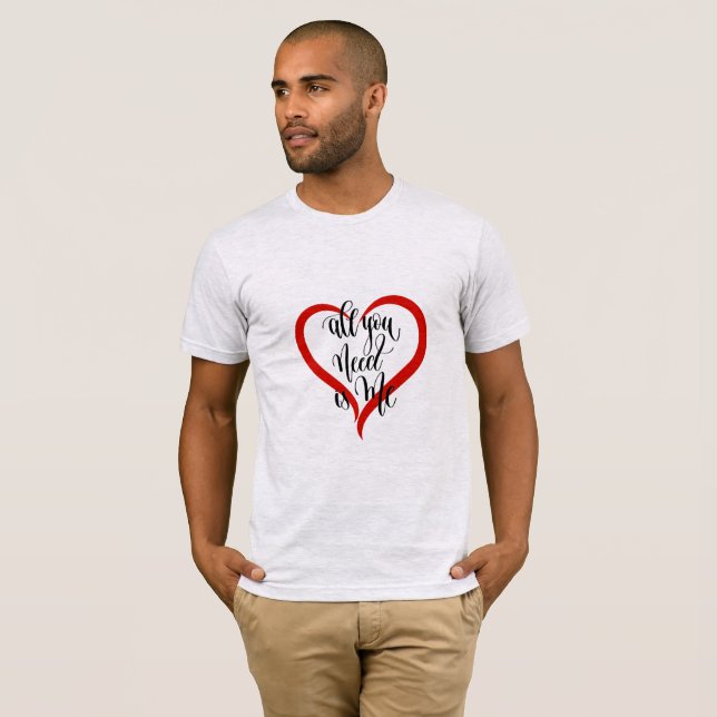 Camiseta Camisas del corazón para hombres (Anverso completo)