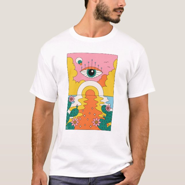 Camiseta Camisas del desierto psicodélicas (Anverso)