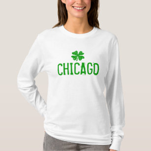 Camiseta Camisas del Día de Chicago St Patricks con shamroc