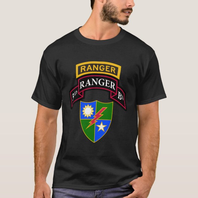 Camiseta Camisas Del Ejército 3.ᵉʳ Ranger Shirt Scroll Tab  (Anverso)