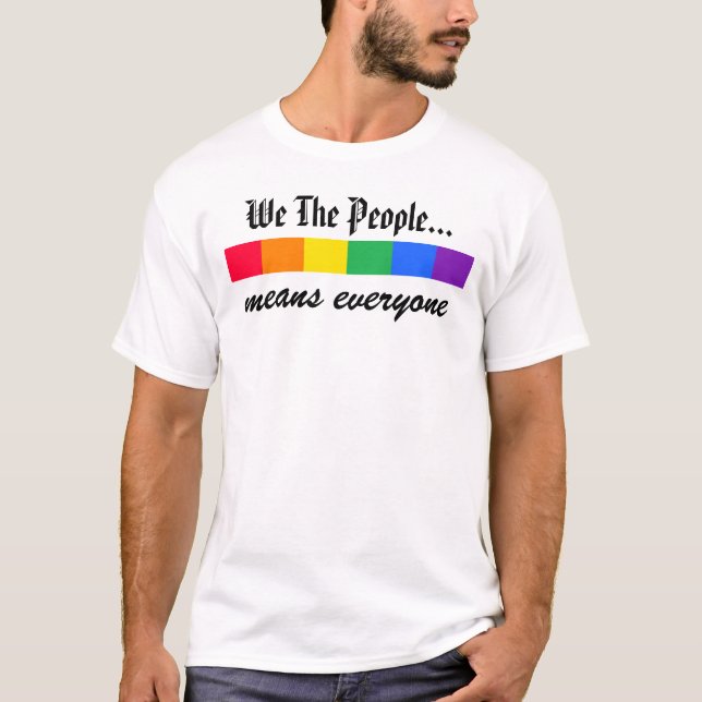 Camiseta Camisas del Orgullo Arcoiris "We the People" (Anverso)
