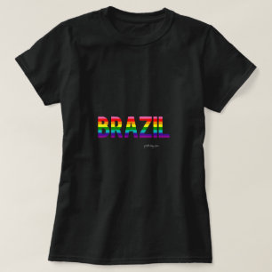 Camiseta Camisas del Orgullo Brasileño   Bandera arco iris 