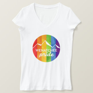 Camiseta Camisas del Orgullo Wenatchee de cuello-V para muj